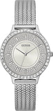  Shop Authentic Guess Soiree Diamonds Silver Dial Silver Mesh Bracelet Watch for Women - GW0402L1 - Luxxuri