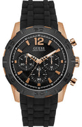  Shop Authentic Guess Caliber Chronograph Black Dial Black Rubber Strap Watch for Men  - W0864G2 - Luxxuri