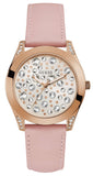  Shop Authentic Guess Wonderlust Beige Dial Pink Leather Strap Watch for Women - W1065L1 - Luxxuri