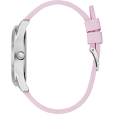  Shop Authentic Guess Crush Crystals Silver Dial Pink Rubber Strap Watch for Women - W1223L1 - Luxxuri