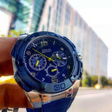  Shop Authentic Guess Genesis Multi Function Analog Blue Dial Blue Rubber Strap Watch For Men - W1254G1 - Luxxuri