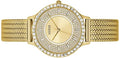 Guess Soiree Diamonds Gold Dial Gold Mesh Bracelet Watch for Women - GW0402L2
