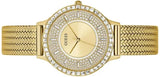  Shop Authentic Guess Soiree Diamonds Gold Dial Gold Mesh Bracelet Watch for Women - GW0402L2 - Luxxuri