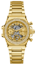  Shop Authentic Guess Fusion Chronograph Gold Dial Gold Steel Strap Watch for Women - GW0552L2 - Luxxuri