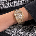  Shop Authentic Guess Deco Quartz Crystals Gold Dial Gold Steel Strap Watch For Women - GW0472L2 - Luxxuri