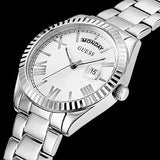  Shop Authentic Guess Luna Silver Dial Silver Steel Strap Watch for Women - GW0308L1 - Luxxuri