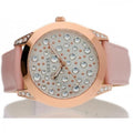  Shop Authentic Guess Wonderlust Beige Dial Pink Leather Strap Watch for Women - W1065L1 - Luxxuri