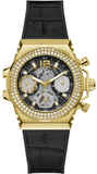  Shop Authentic Guess Fusion Chronograph Black Dial Black Leather Strap Watch For Women - GW0553L4 - Luxxuri