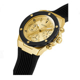 Shop Authentic Guess Athena Gold Dial Black Rubber Strap Watch For Women - GW0030L2 - Luxxuri