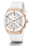 Shop Authentic Guess Athena White Dial White Rubber Strap Watch For Women - GW0030L3 - Luxxuri