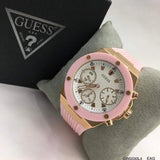  Shop Authentic Guess Athena White Dial Pink Rubber Strap Watch For Women - GW0030L4 - Luxxuri