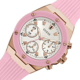  Shop Authentic Guess Athena White Dial Pink Rubber Strap Watch For Women - GW0030L4 - Luxxuri