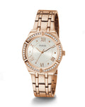  Shop Authentic Guess Cosmo Diamonds Silver Dial Rose Gold Steel Strap Watch For Women - GW0033L3 - Luxxuri