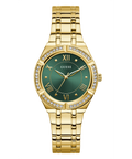  Shop Authentic Guess Cosmo Diamonds Green Dial Gold Steel Strap Watch for Women - GW0033L8 - Luxxuri