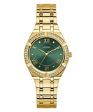  Shop Authentic Guess Cosmo Diamonds Green Dial Gold Steel Strap Watch for Women - GW0033L8 - Luxxuri