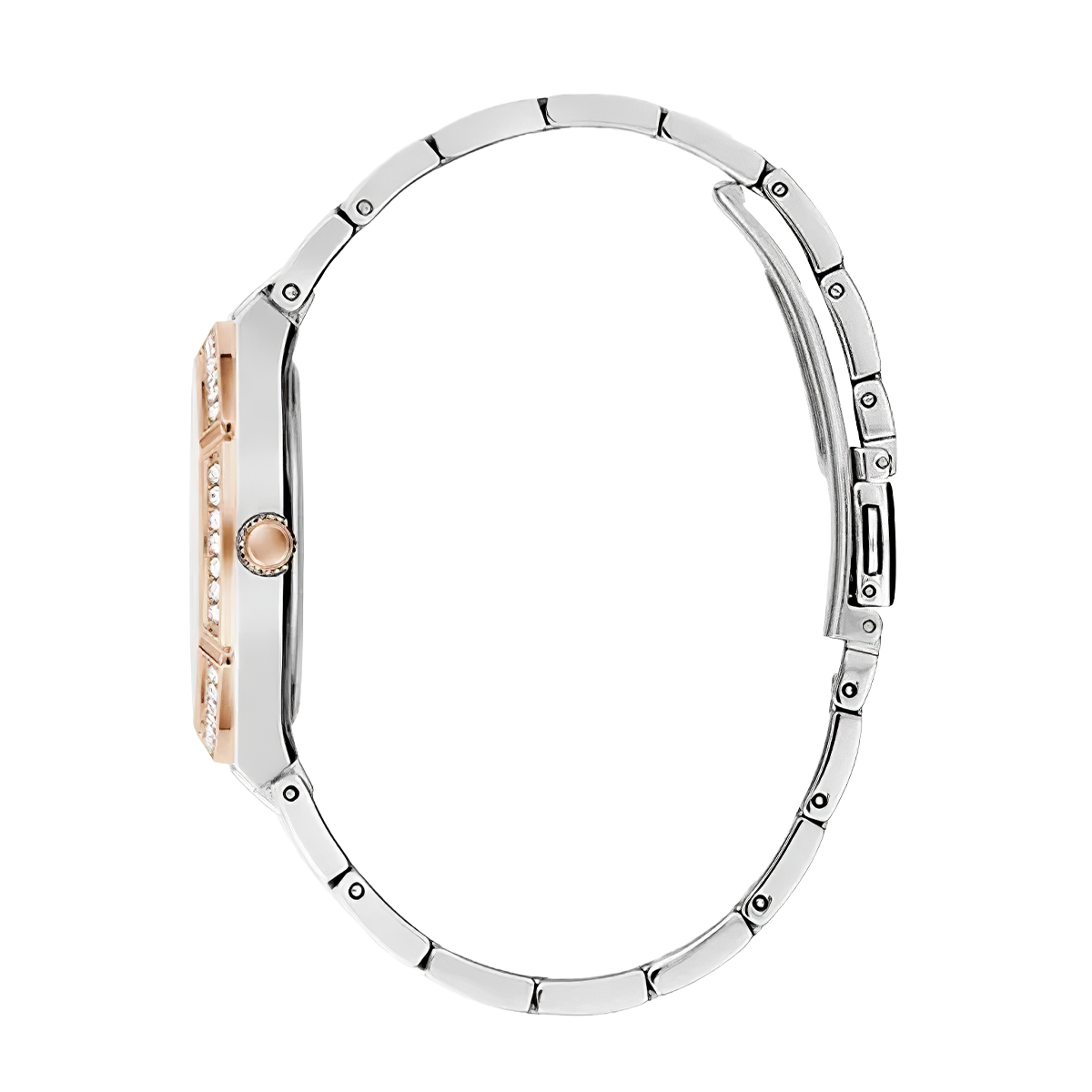  Shop Authentic Guess Cosmo Quartz Silver Dial Two Tone Steel Strap Watch For Women - GW0033L9 - Luxxuri