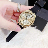  Shop Authentic Guess Cosmo Diamonds Gold Dial Black Rubber Strap Watch for Women - GW0034L1 - Luxxuri