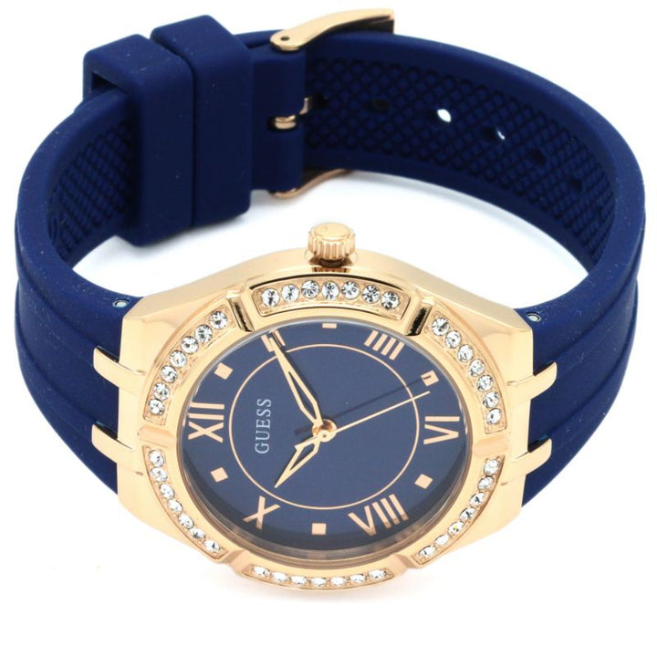  Shop Authentic Guess Cosmo Diamonds Blue Blue Dial Blue Silicone Strap Watch for Women - GW0034L4 - Luxxuri