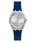  Shop Authentic Guess Cosmo Diamonds Silver Dial Blue Rubber Strap Watch for Women - GW0034L5 - Luxxuri