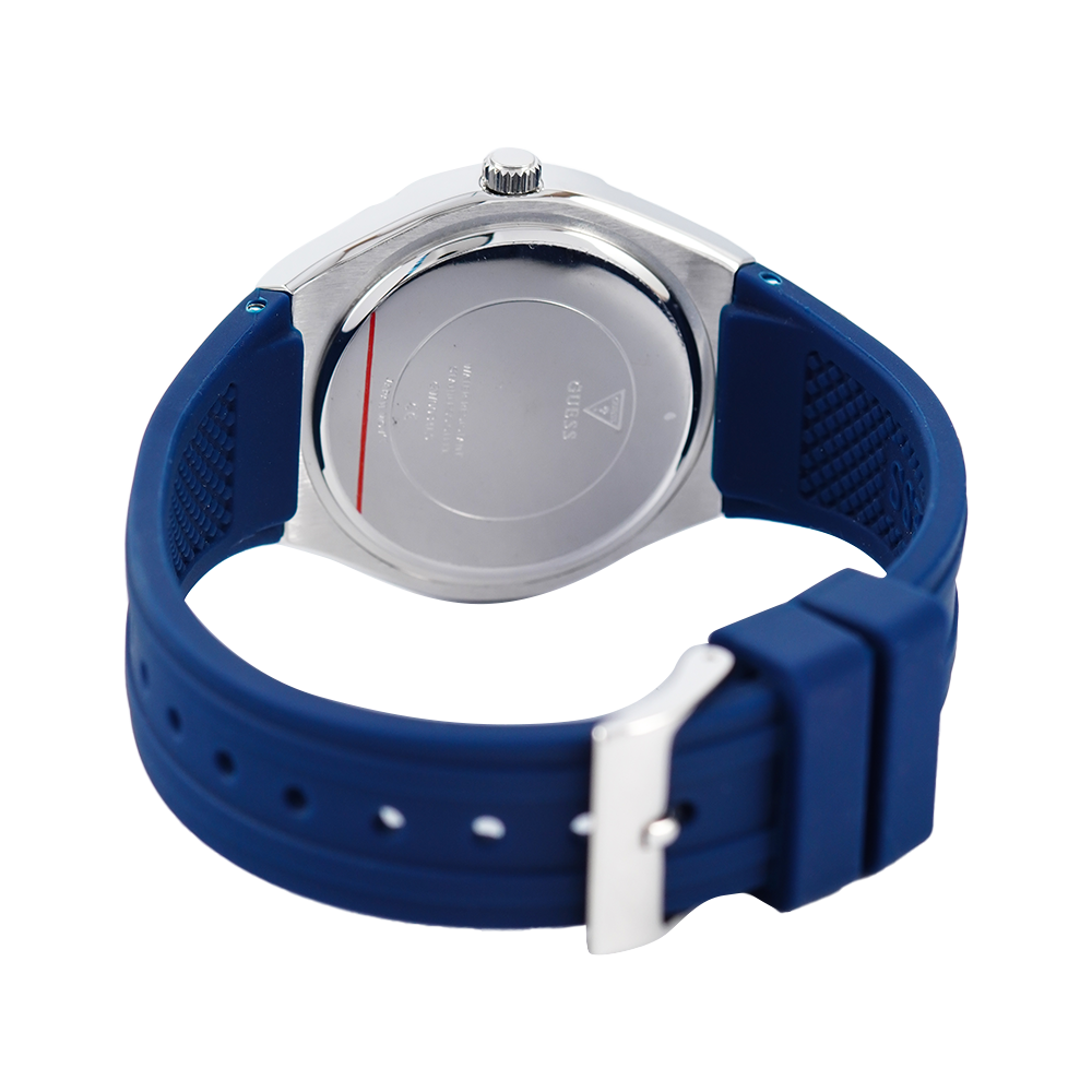  Shop Authentic Guess Cosmo Diamonds Silver Dial Blue Rubber Strap Watch for Women - GW0034L5 - Luxxuri