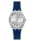  Shop Authentic Guess Cosmo Diamonds Silver Dial Blue Rubber Strap Watch for Women - GW0034L5 - Luxxuri