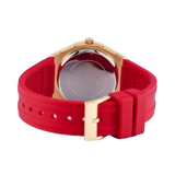 Shop Authentic Guess Cosmo Diamonds Gold Dial Red Rubber Strap Watch for Women - GW0034L6 - Luxxuri