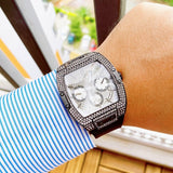  Shop Authentic Guess Phoenix Multifunction Silver Dial Black Silicone Strap Watch For Men - GW0048G1 - Luxxuri