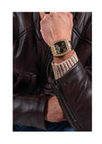  Shop Authentic Guess Phoenix Multifunction Crystals Gold Dial Black Silicone Strap Watch For Men - GW0048G2 - Luxxuri