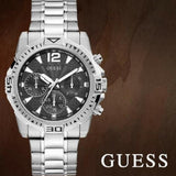  Shop Authentic Guess Commander Chronograph Black Dial Silver Steel Strap Watch for Men - GW0056G1 - Luxxuri