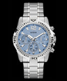  Shop Authentic Guess Commander Chronograph Blue Dial Silver Steel Strap Watch for Men - GW0056G2 - Luxxuri