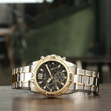  Shop Authentic Guess Commander Chronograph Black Dial Two Tone Steel Strap Watch for Men - GW0056G4 - Luxxuri