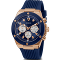 Guess Poseidon Blue Dial Blue Rubber Strap Watch for Men - GW0057G2