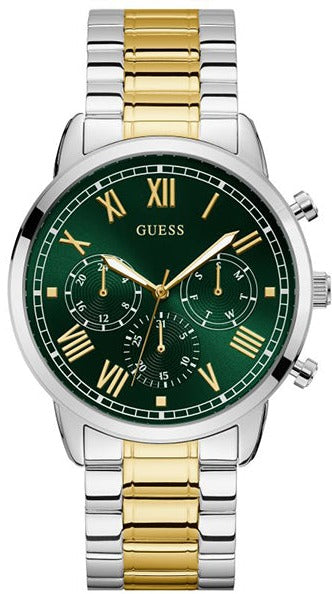  Shop Authentic Guess Hendrix Green Dial Two Tone Steel Strap Watch For Men - GW0066G2 - Luxxuri