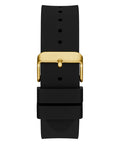 Guess Genesis Chronograph Black Dial Black Silicone Strap Watch For Men - GW0100G1