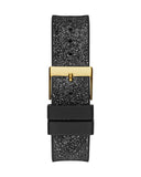  Shop Authentic Guess Raven Diamonds Champagne Dial Black Rubber Strap Watch For Women - GW0105L2 - Luxxuri
