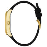  Shop Authentic Guess Clarity Gold Dial Black Silicone Strap Watch for Women - GW0109L1 - Luxxuri