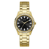  Shop Authentic Guess Sparkler Diamonds Black Dial Gold Steel Strap Watch for Women - GW0111L2 - Luxxuri