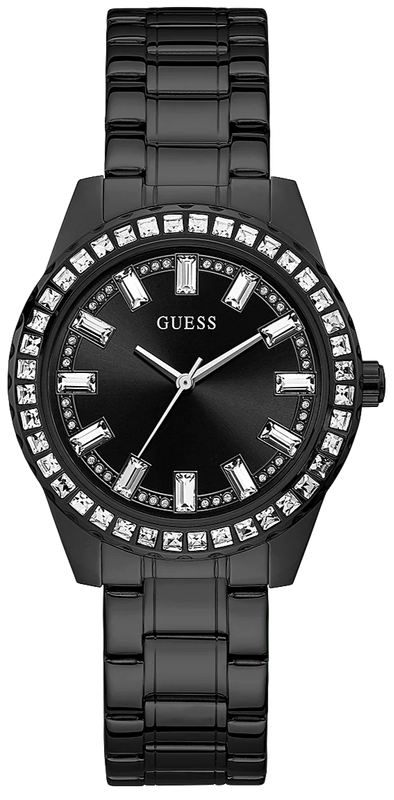  Shop Authentic Guess Sparkler Diamonds Black Dial Black Steel Strap Watch for Women - GW0111L4 - Luxxuri