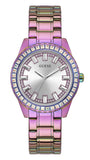  Shop Authentic Guess Sparkler Silver Dial Purple Steel Strap Watch For Women - GW0111L5 - Luxxuri
