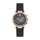  Shop Authentic Guess Solstice Diamonds Black Mother of Pearl Dial Black Rubber Strap Watch for Women - GW0113L2 - Luxxuri