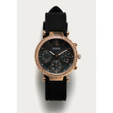  Shop Authentic Guess Solstice Diamonds Black Mother of Pearl Dial Black Rubber Strap Watch for Women - GW0113L2 - Luxxuri