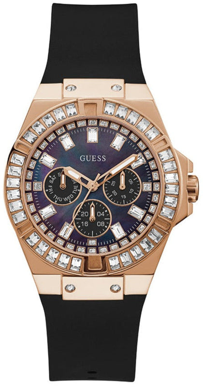  Shop Authentic Guess Venus Diamonds Black Dial Black Rubber Strap Watch for Women - GW0118L2 - Luxxuri