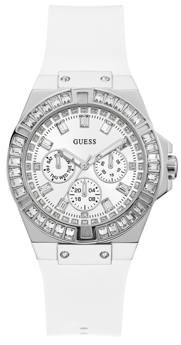  Shop Authentic Guess Venus Diamonds White Dial White Rubber Strap Watch for Women - GW0118L3 - Luxxuri