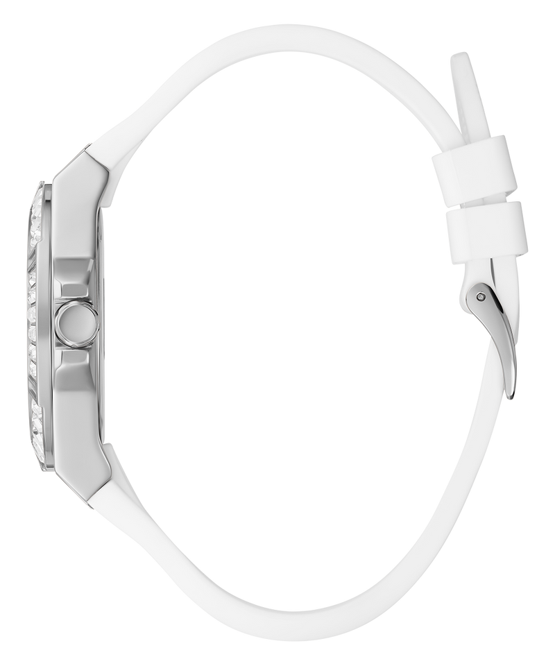 Shop Authentic Guess Venus Diamonds White Dial White Rubber Strap Watch for Women - GW0118L3 - Luxxuri