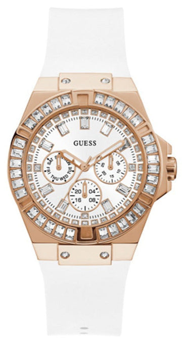  Shop Authentic Guess Venus Diamonds White Dial White Rubber Strap Watch for Women - GW0118L4 - Luxxuri