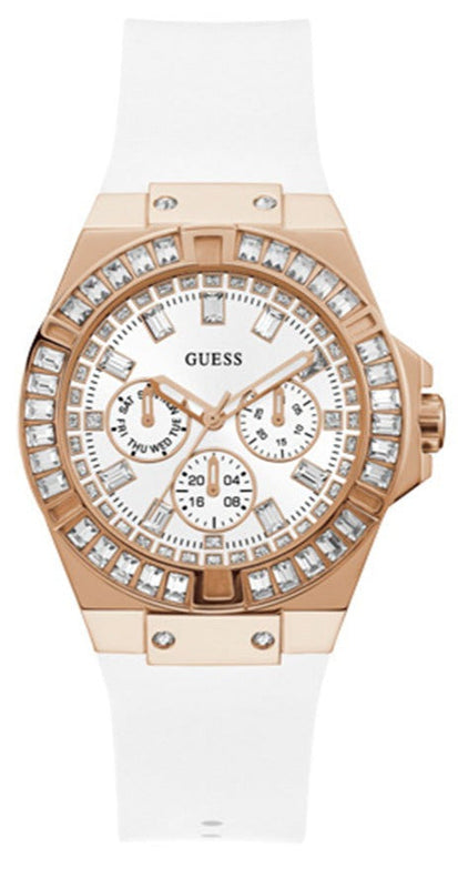  Shop Authentic Guess Venus Diamonds White Dial White Rubber Strap Watch for Women - GW0118L4 - Luxxuri