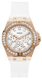  Shop Authentic Guess Venus Diamonds White Dial White Rubber Strap Watch for Women - GW0118L4 - Luxxuri