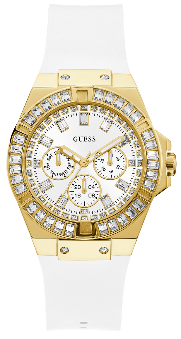  Shop Authentic Guess Venus Diamonds White Dial White Rubber Strap Watch for Women - GW0118L5 - Luxxuri