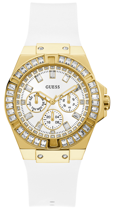  Shop Authentic Guess Venus Diamonds White Dial White Rubber Strap Watch for Women - GW0118L5 - Luxxuri