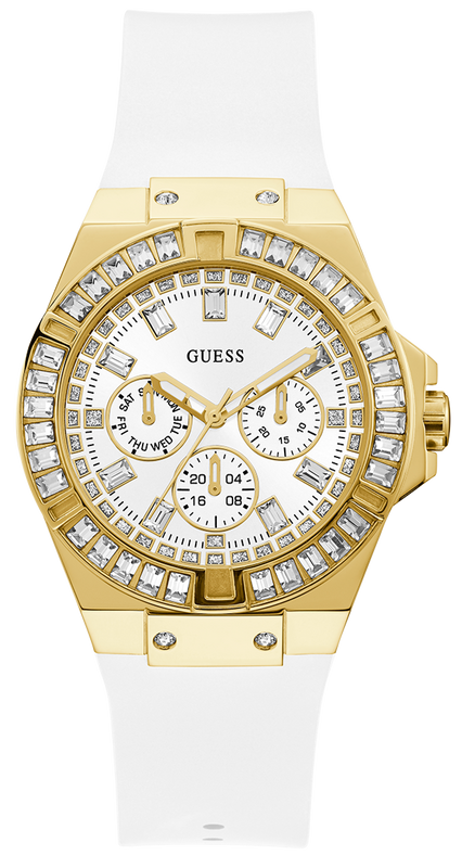  Shop Authentic Guess Venus Diamonds White Dial White Rubber Strap Watch for Women - GW0118L5 - Luxxuri